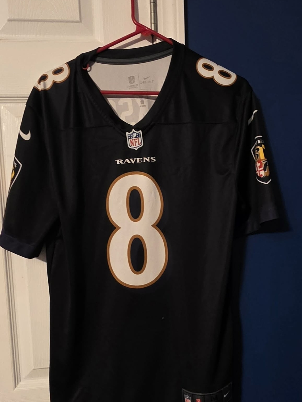 Baltimore Ravens #8 Football Jersey - Black & Gold